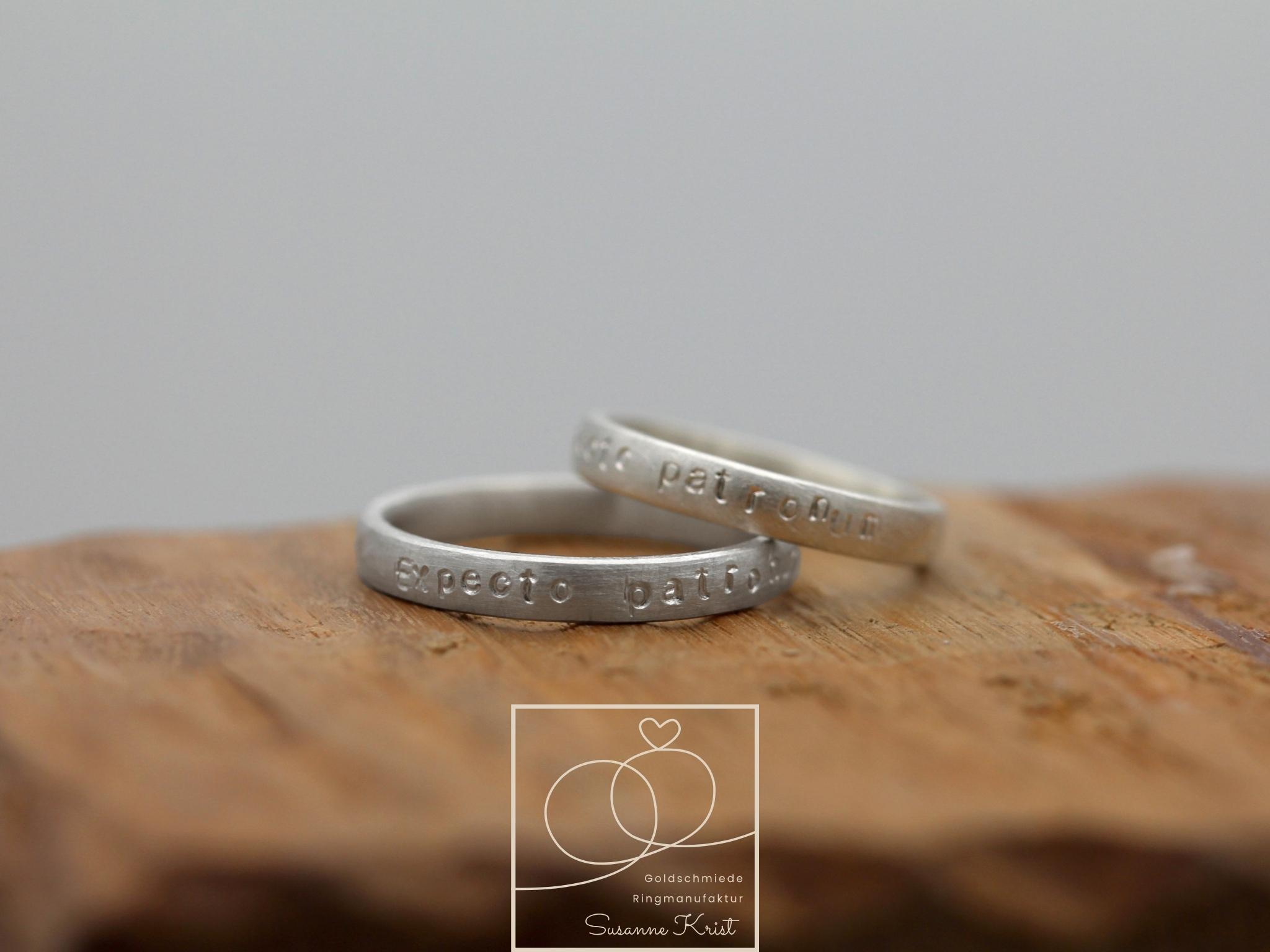 Ringe Harry Potter Trauringe Platin Weissgold